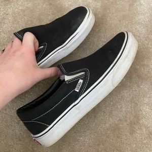 Black vans slip ons